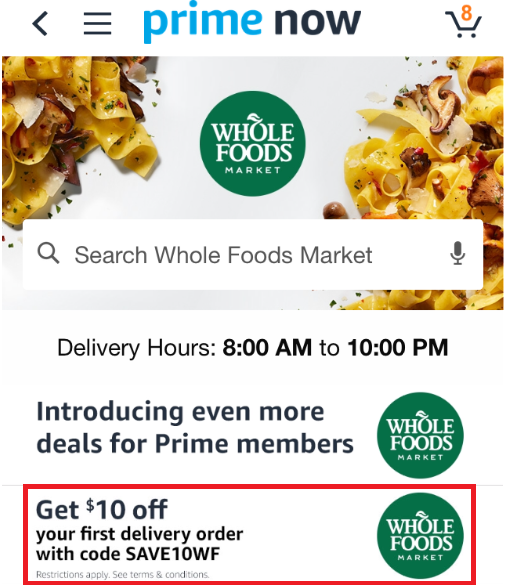 Whole food coupon